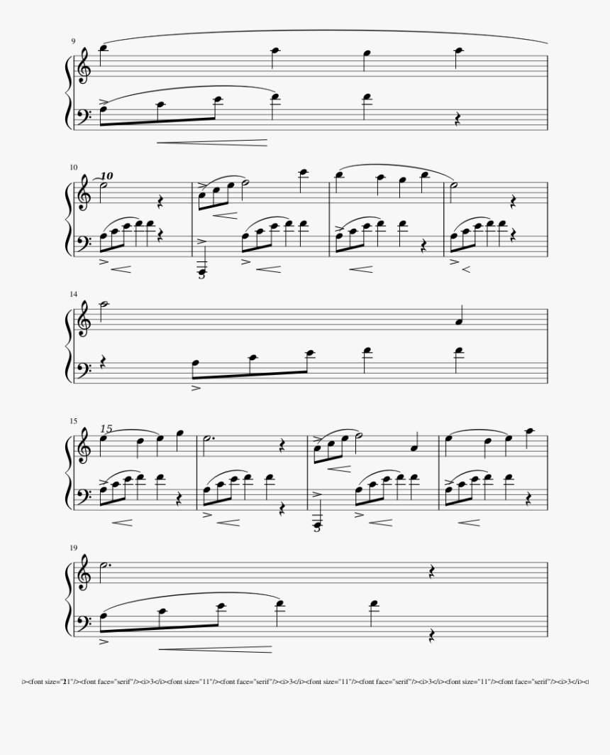 Sur Ma Route Piano Sheet Music, HD Png Download, Free Download