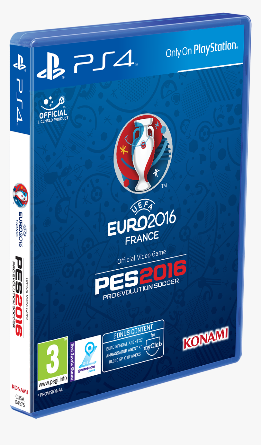 Image - Pes 2016 Euro France Ps4, HD Png Download, Free Download