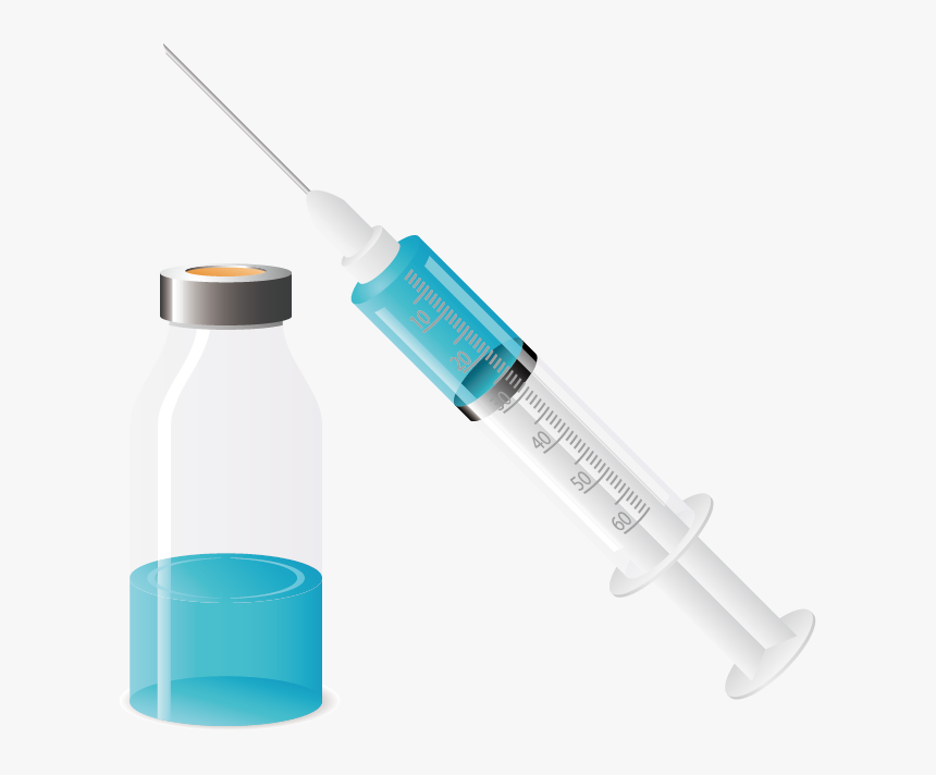 And Tinzaparin Enoxaparin Sodium Needle Medicine Vector - Syringe And Vial Cartoon, HD Png Download, Free Download