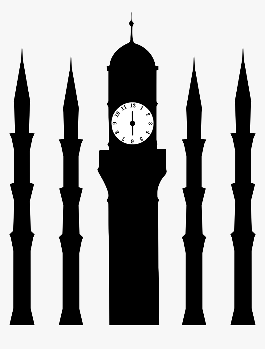 Clock Tower - Silhouette Of A Clock Tower, HD Png Download, Free Download