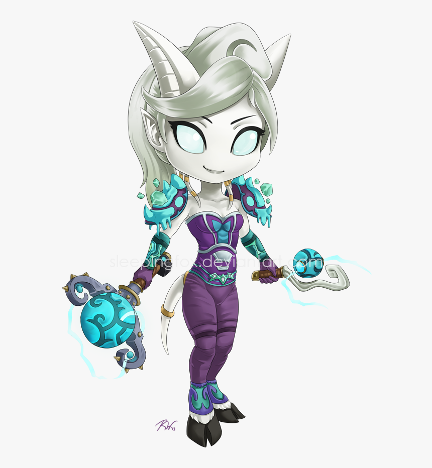 Charming Draenei With A Simple But Nicely Coordinated - Chibi Draenei, HD Png Download, Free Download