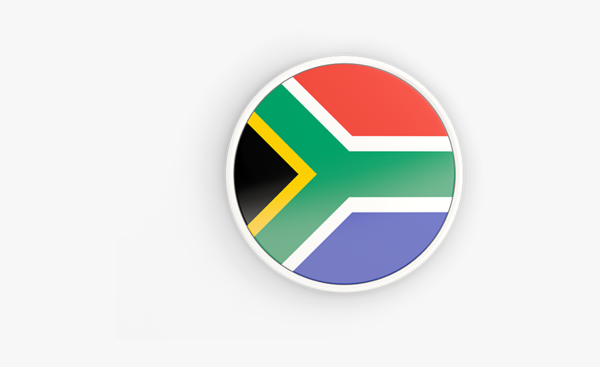 Round Icon With White Frame - South Africa Flag Icon, HD Png Download, Free Download