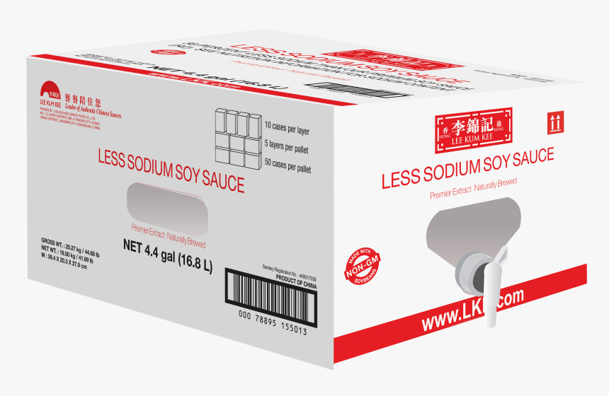 Less Sodium Soy Sauce - Carton, HD Png Download, Free Download