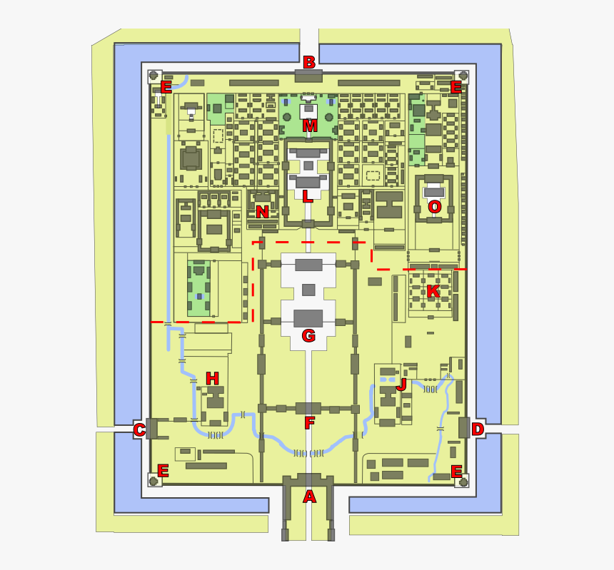 Forbidden City Map Wp 1 - Map Of The Forbidden City, HD Png Download, Free Download