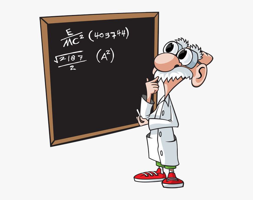 Transparent Funny Math Clipart - Mathematician Cartoon, HD Png Download, Free Download