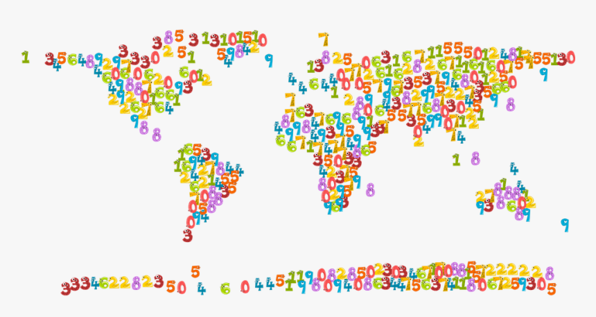 Números, Contando, Matemáticas, La Escuela - World Map Of People, HD Png Download, Free Download