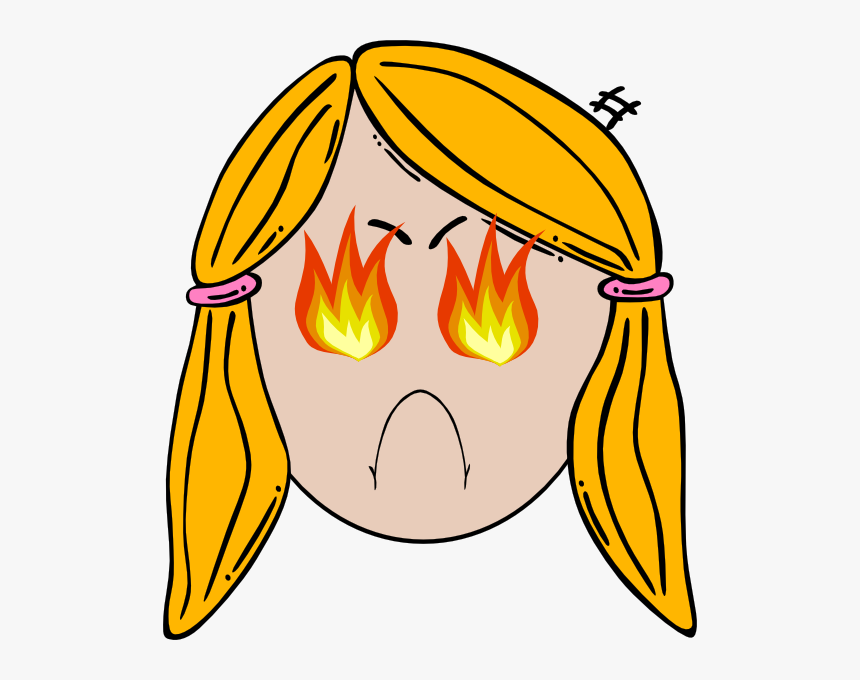Frustrated Face Clip Art - Cartoon Girl Face, HD Png Download, Free Download