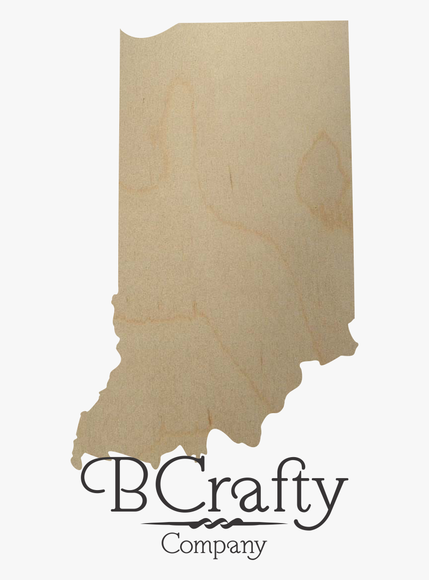 Wooden Indiana State Shape Cutout - State Of Indiana, HD Png Download, Free Download