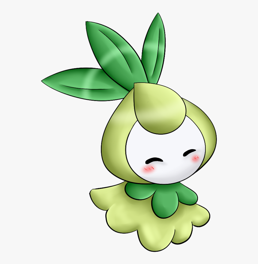 Green Pokemon With Leafs On Head, HD Png Download, Free Download