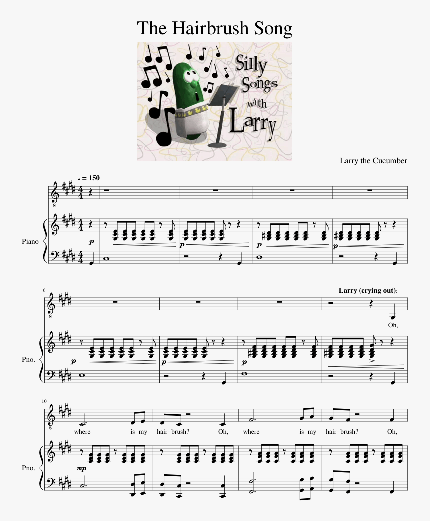 Hairbrush Song Sheet Music, HD Png Download, Free Download