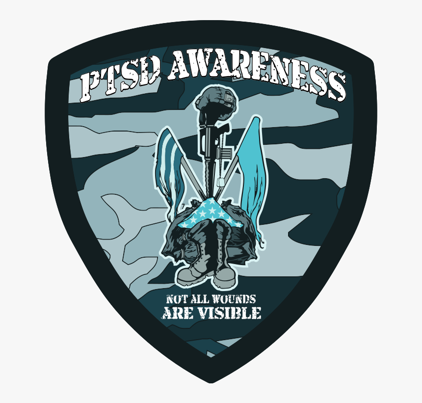 Ptsd Awareness Shield Car Magnet - Ptsd Awareness Ptsd Tattoo Designs, HD Png Download, Free Download