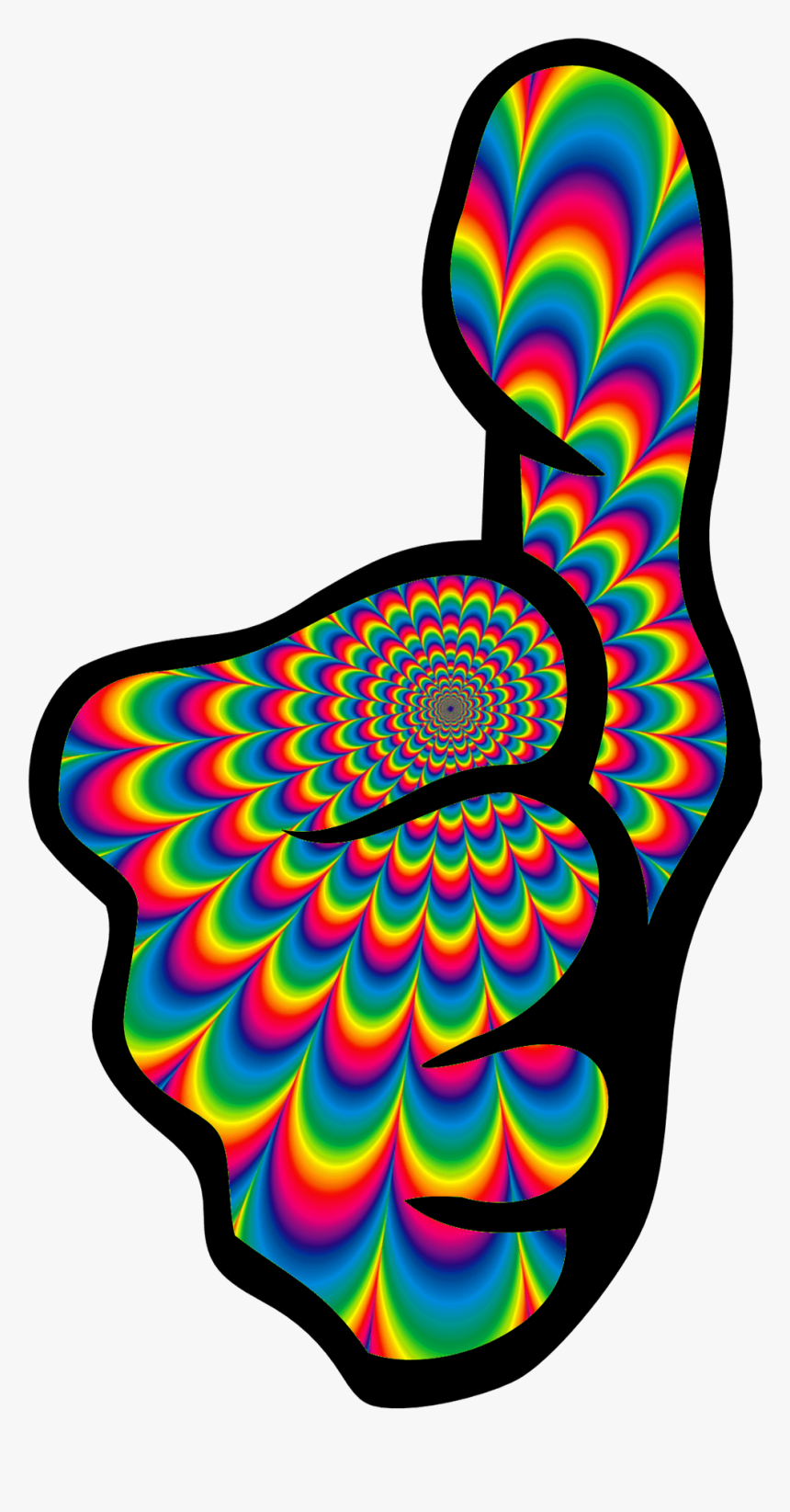 Psychedelic Thumbs Up, HD Png Download, Free Download