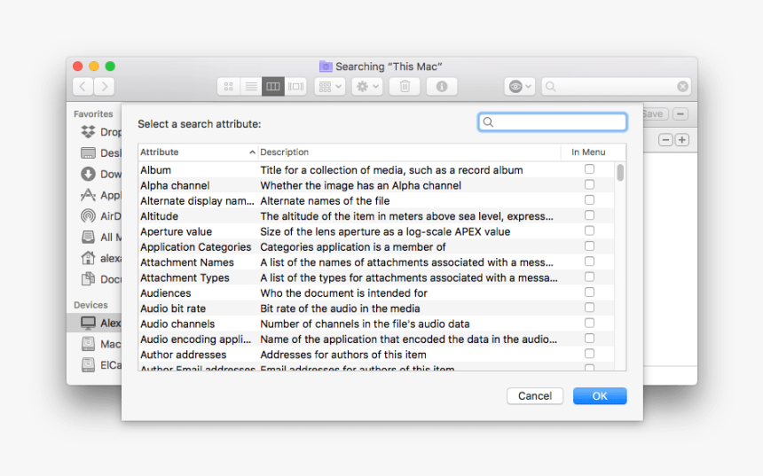 Where Is Finder On Mac - Search Attribute Finder Mac, HD Png Download, Free Download