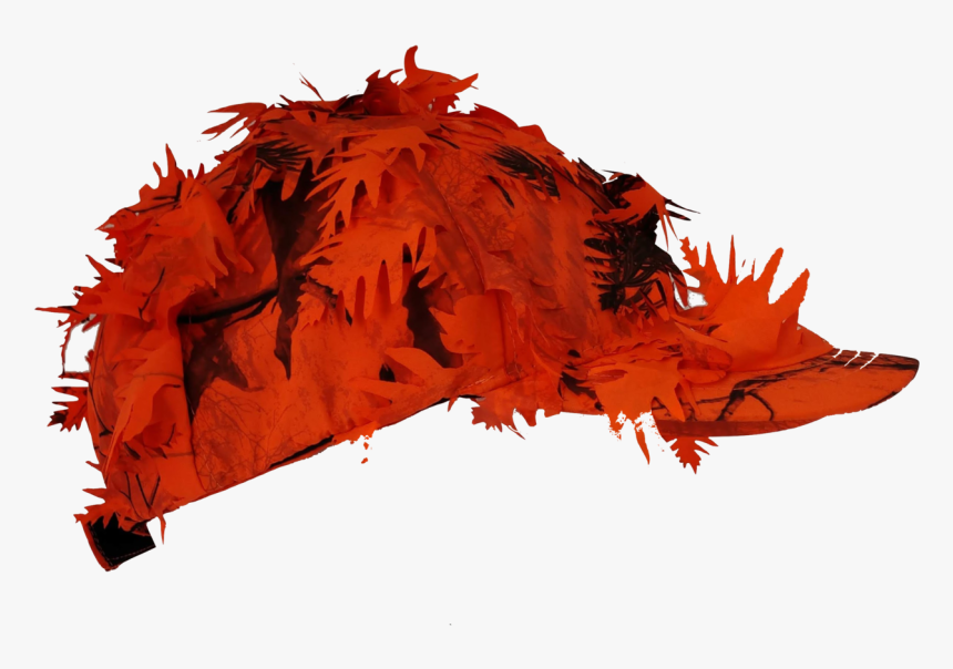 Blaze Orange Front Face Mask Cap Hat 3d Leafy For Safe - Tree, HD Png Download, Free Download