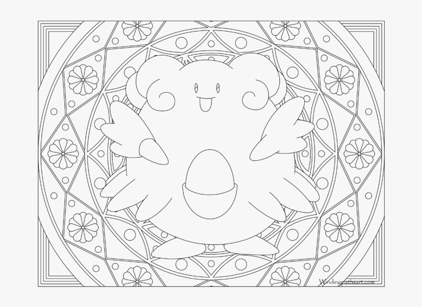 Pokemon Blissey Coloring Page, HD Png Download, Free Download