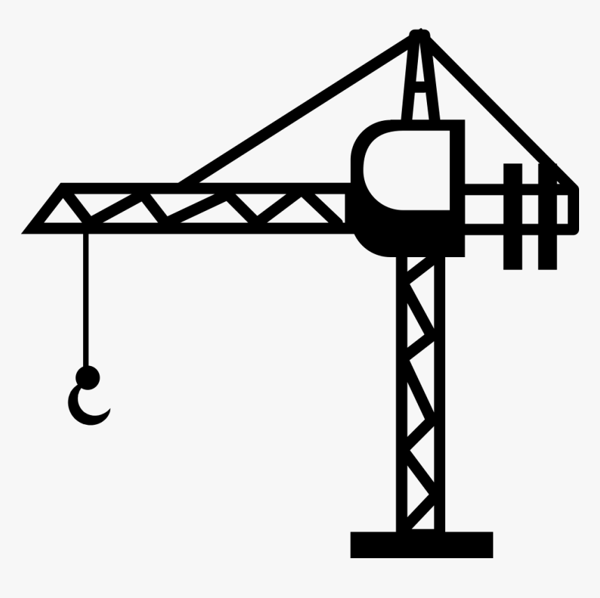 Crane Clipart Small Tower - Tower Crane Icon Png, Transparent Png, Free Download