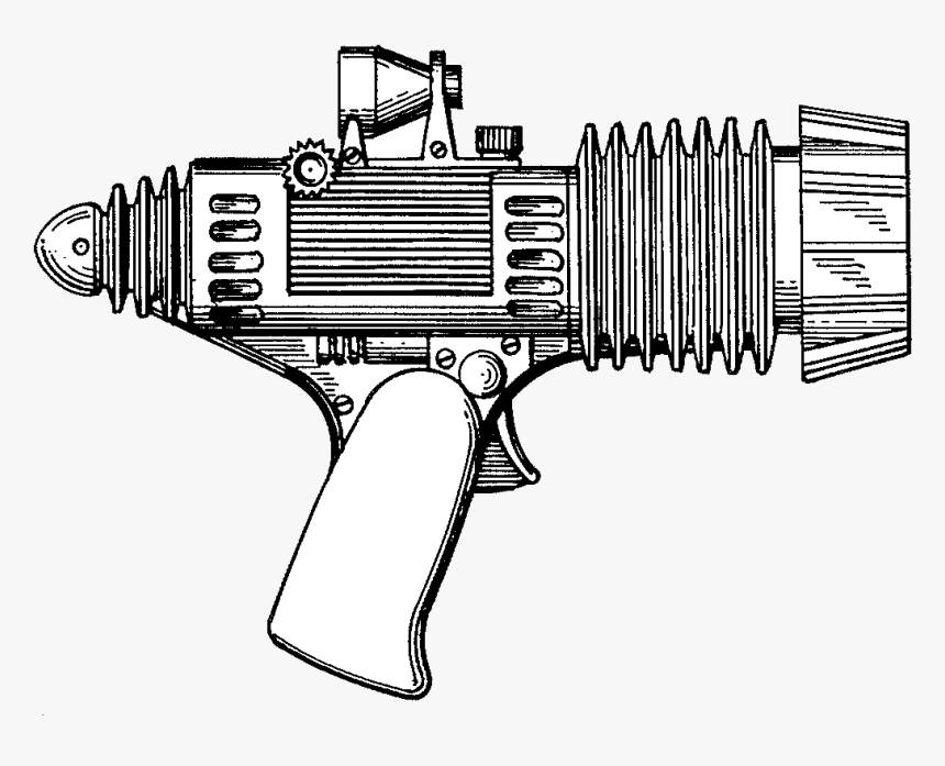 Transparent Laser Gun Png - Laser Gun Black And White, Png Download, Free Download