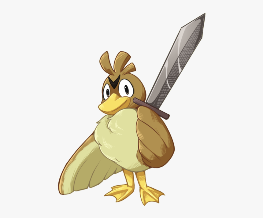 Based On A Joke I Made On Twittergalarian Farfetch’d - Cartoon, HD Png Download, Free Download