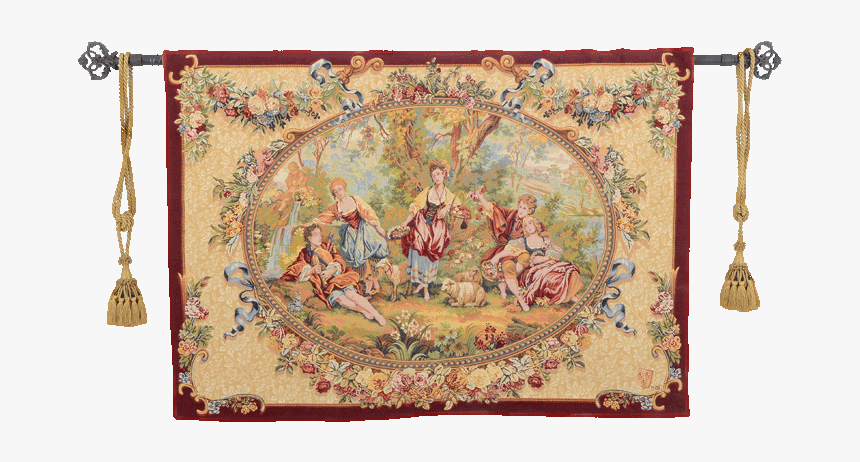 Replica Tapestry Depicting Young Lovers - History Of Tapestry, HD Png Download, Free Download