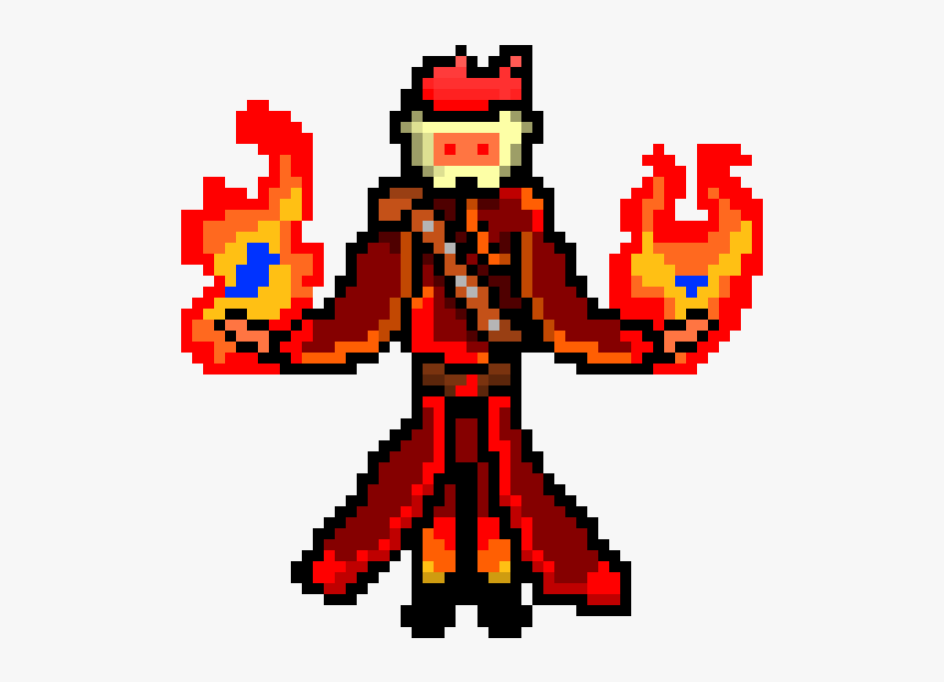 Fire Mage Pixel Art, HD Png Download, Free Download