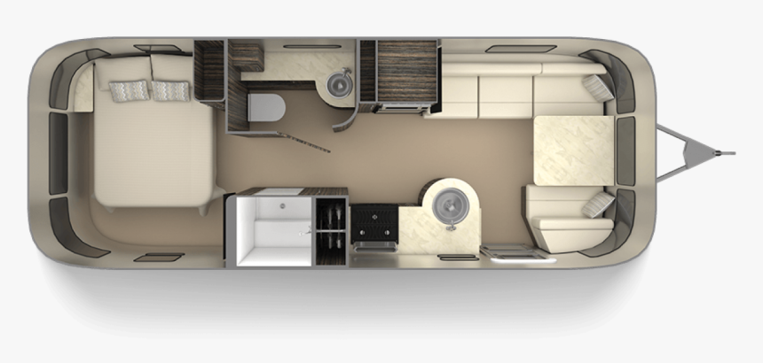 Airstream Trailer Floor Plan, HD Png Download, Free Download