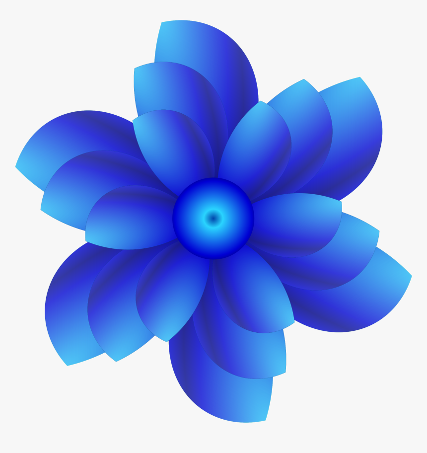 Fleur Bleu Abstraite - Unsur Rupa Berupa Titik Mengarah, HD Png Download, Free Download