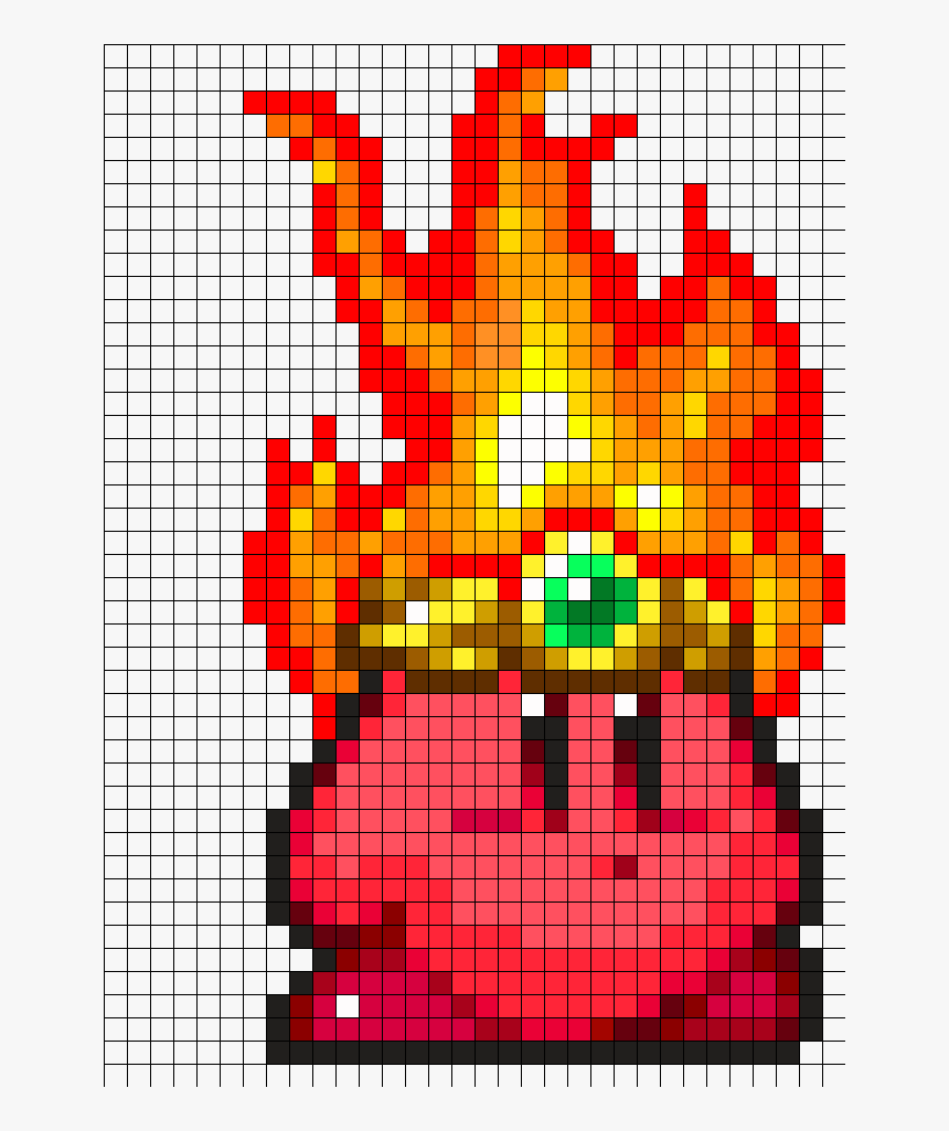 Fire Kirby Perler Bead Pattern, HD Png Download, Free Download