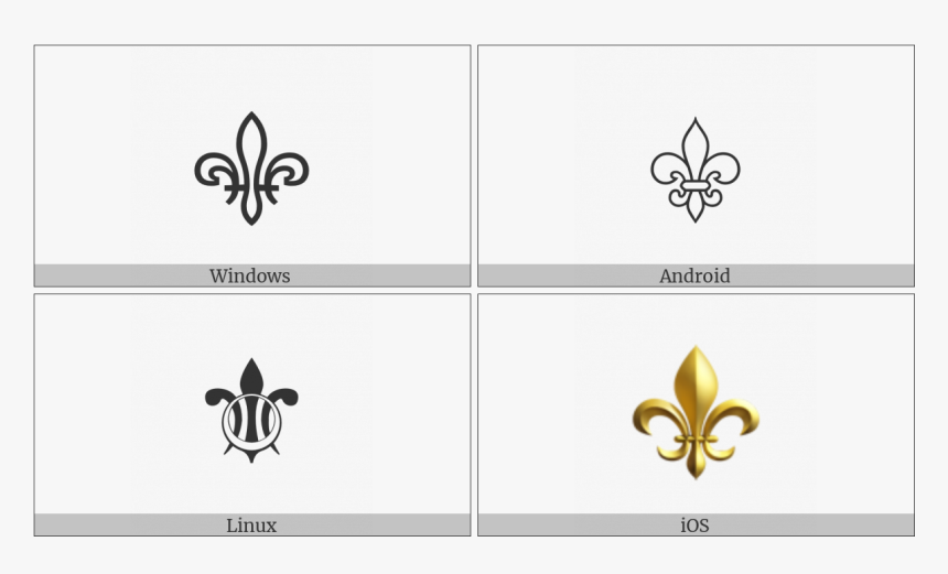 Fleur De Lis On Various Operating Systems - Emblem, HD Png Download, Free Download