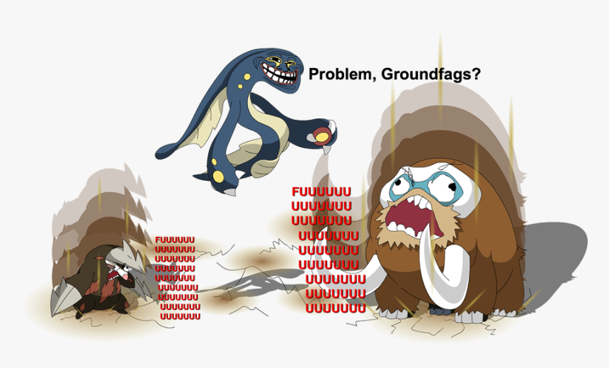 Problem, Groundfags Uuumuu Uuud Pokémon Stadium Cartoon - Eelektross Meme, HD Png Download, Free Download