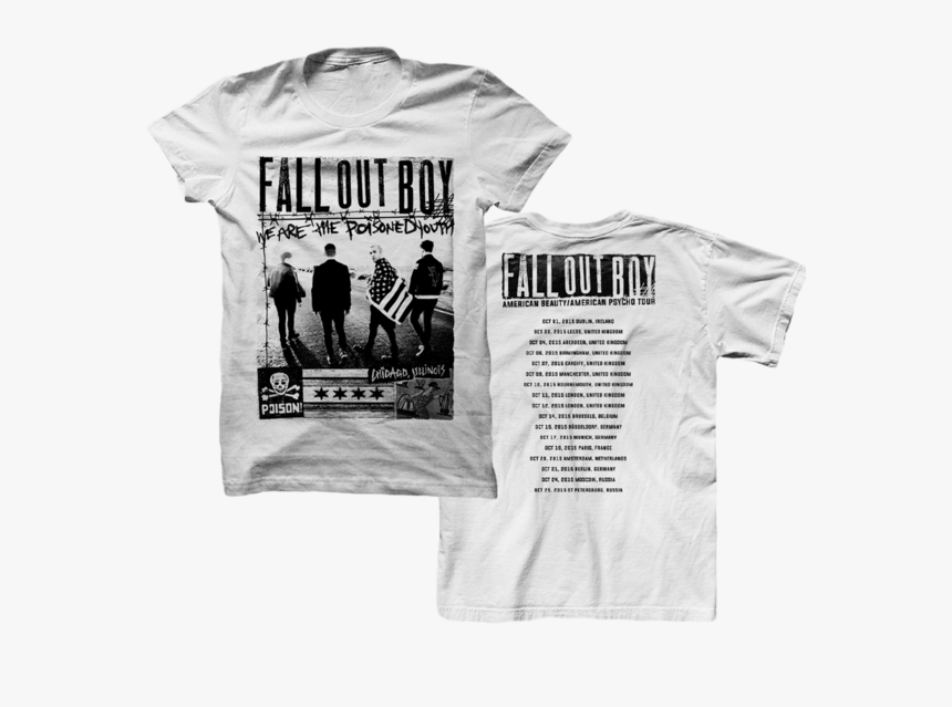 Poisoned Youth White Tee - White Fall Out Boy Shirt, HD Png Download, Free Download
