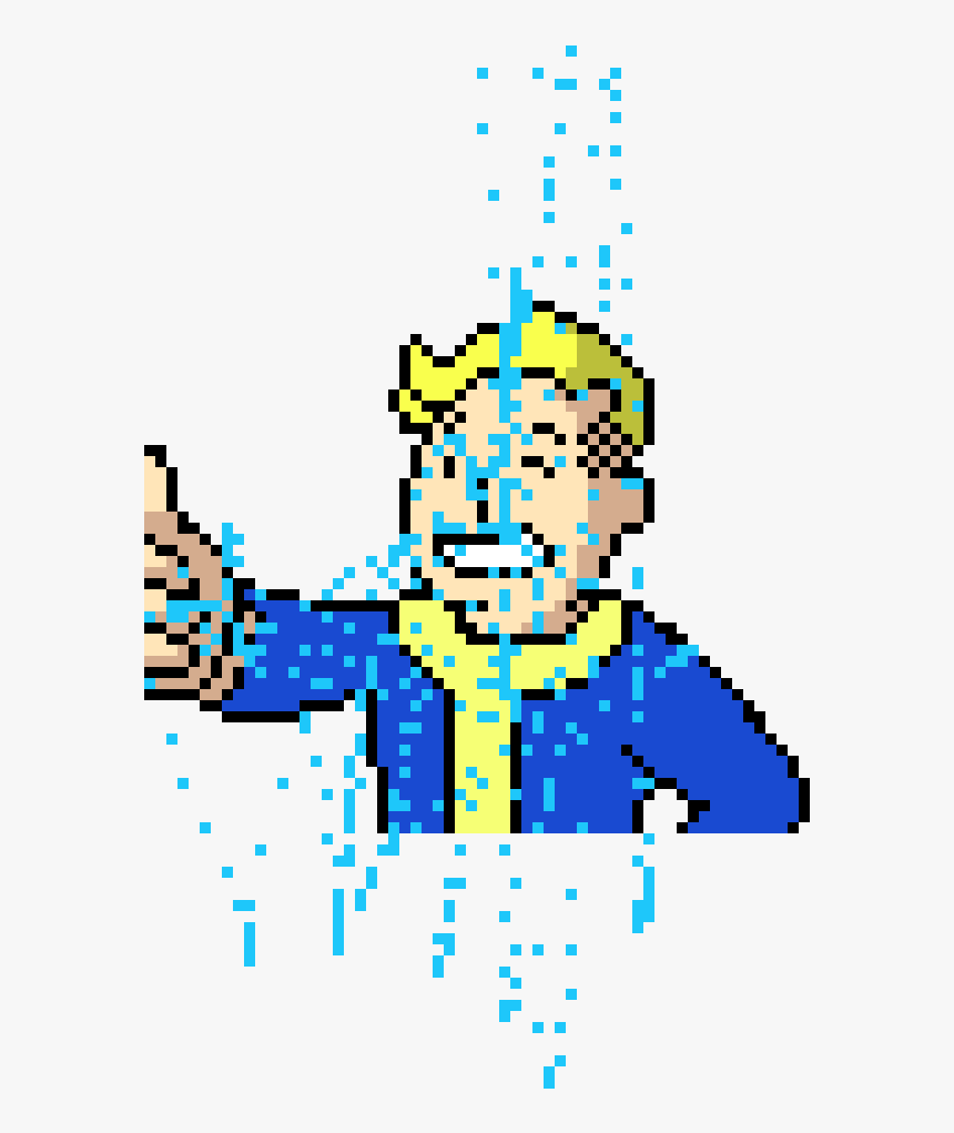 Fallout Vault Boy Pixel Art, HD Png Download, Free Download