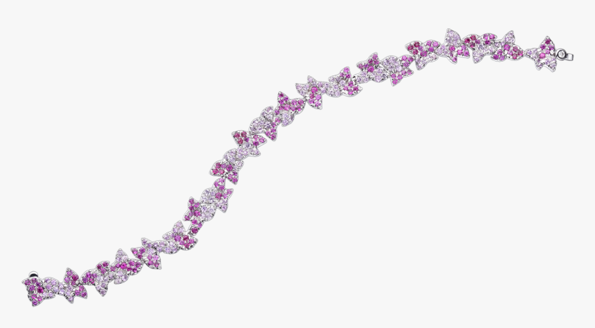 Tu Es La Sublime Fleur De Ma Vie Bracelet, White Gold - Fernleaf Lavender, HD Png Download, Free Download