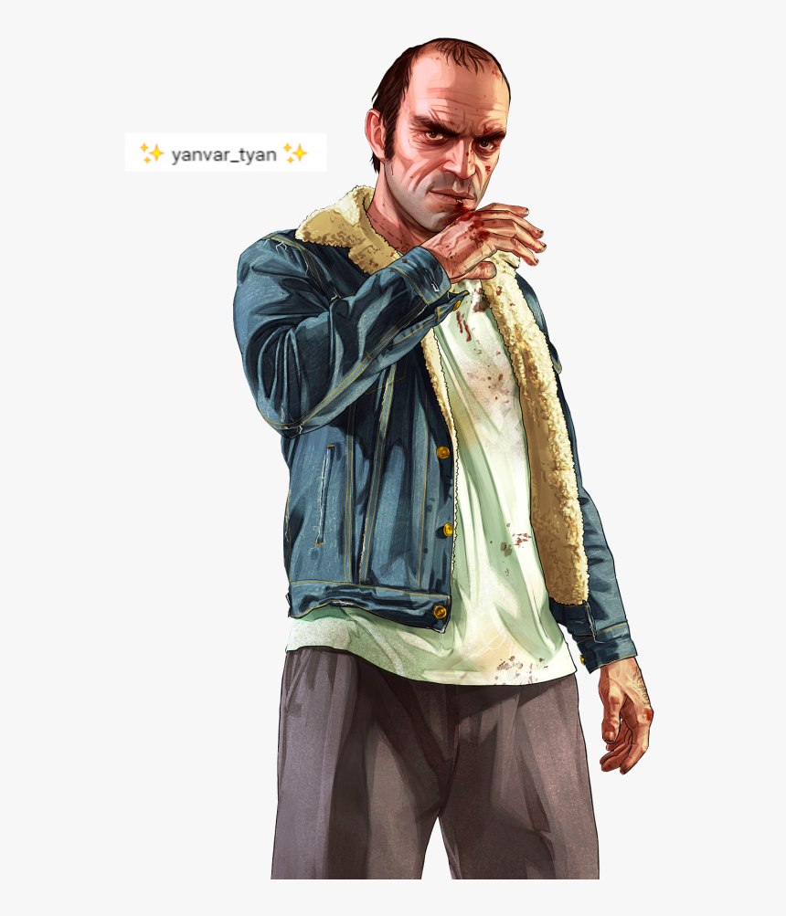 Trevor Philips Denim Jacket, HD Png Download, Free Download