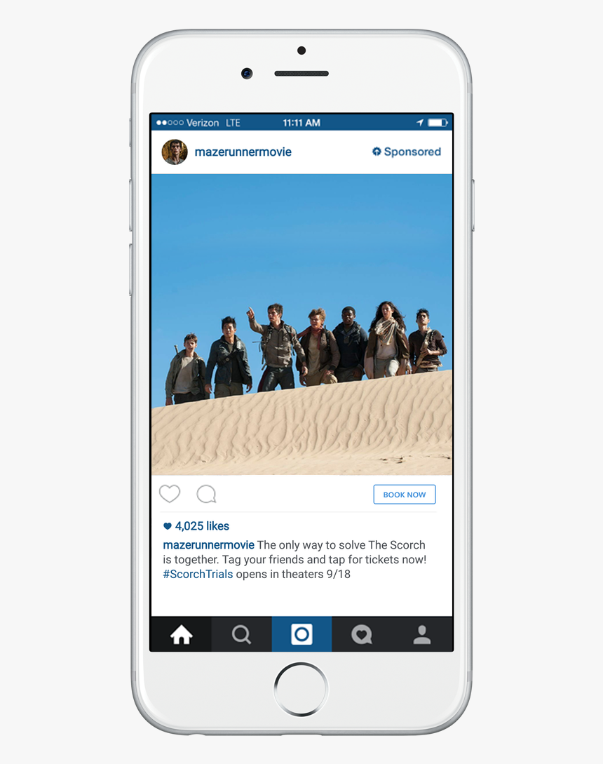 Mazerunnerv2 - Instagram Feed Ad Example, HD Png Download, Free Download