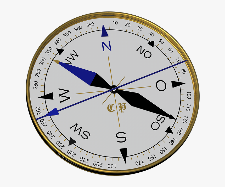 Brújula, Negro, Azul, De Oro, 3d - Compass, HD Png Download, Free Download