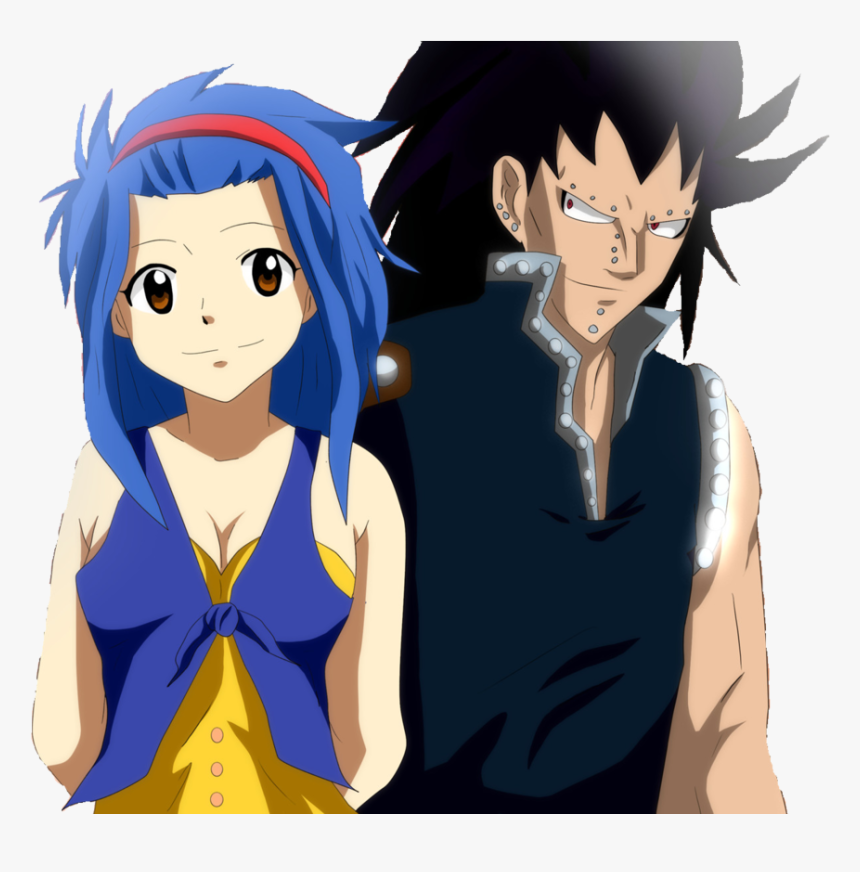 Levy X Gajeel Render , Png Download - Cartoon, Transparent Png, Free Download