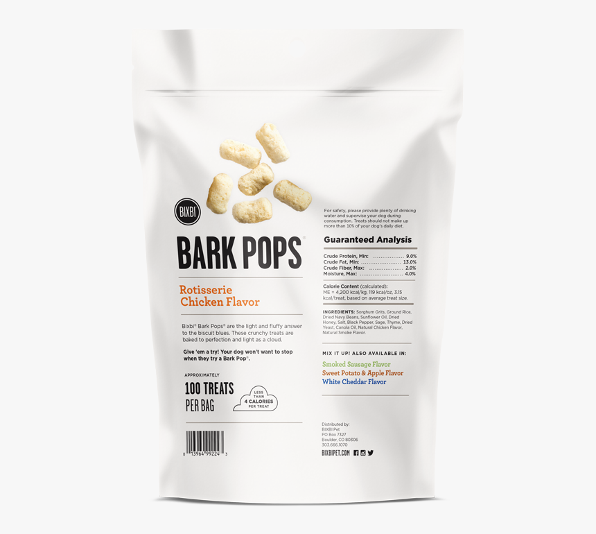 Bixbi Bark Pops Dog Treats , Png Download - Bun, Transparent Png, Free Download