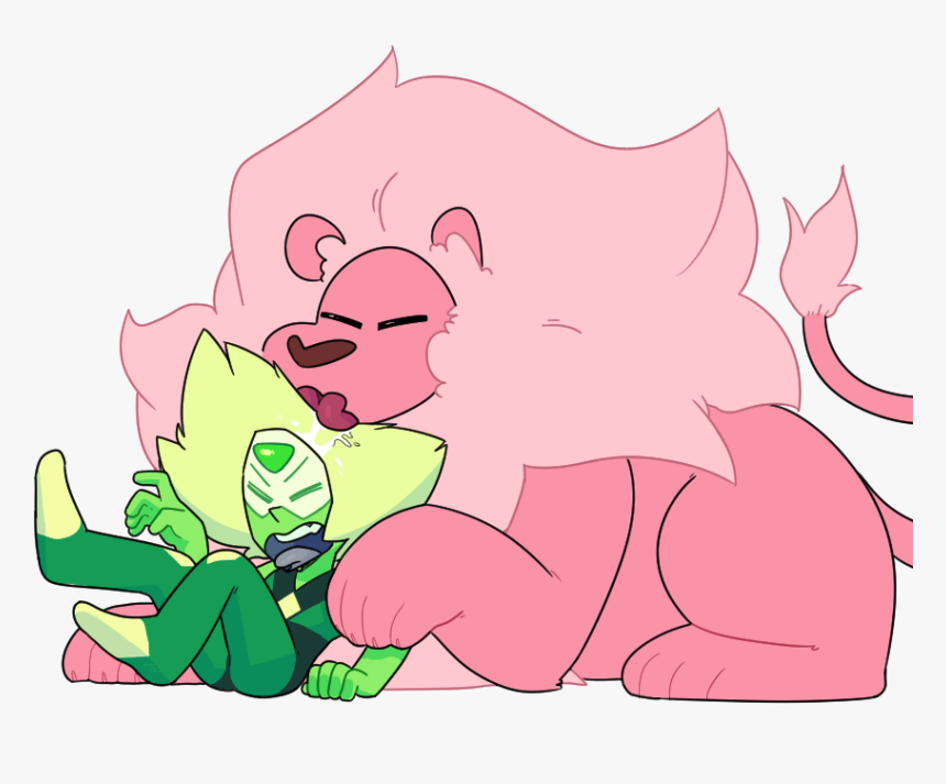 Lion Pink Red Nose Fictional Character Mammal Vertebrate - Steven Universe Lion And Peridot, HD Png Download, Free Download