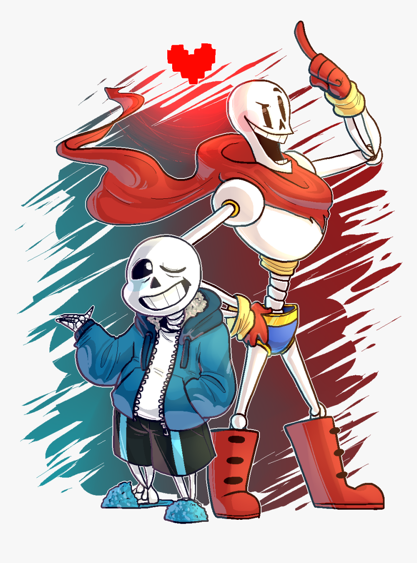 Sans And Papyrus Undertale Sans And Papyrus Fanart Hd Png Download Kindpng