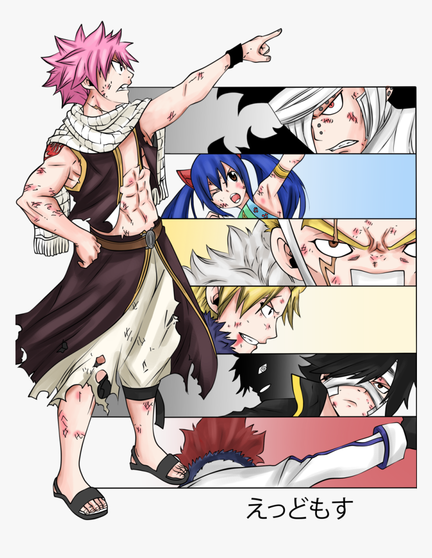 Natsu Gajeel Wendy Sting Rogue, HD Png Download, Free Download