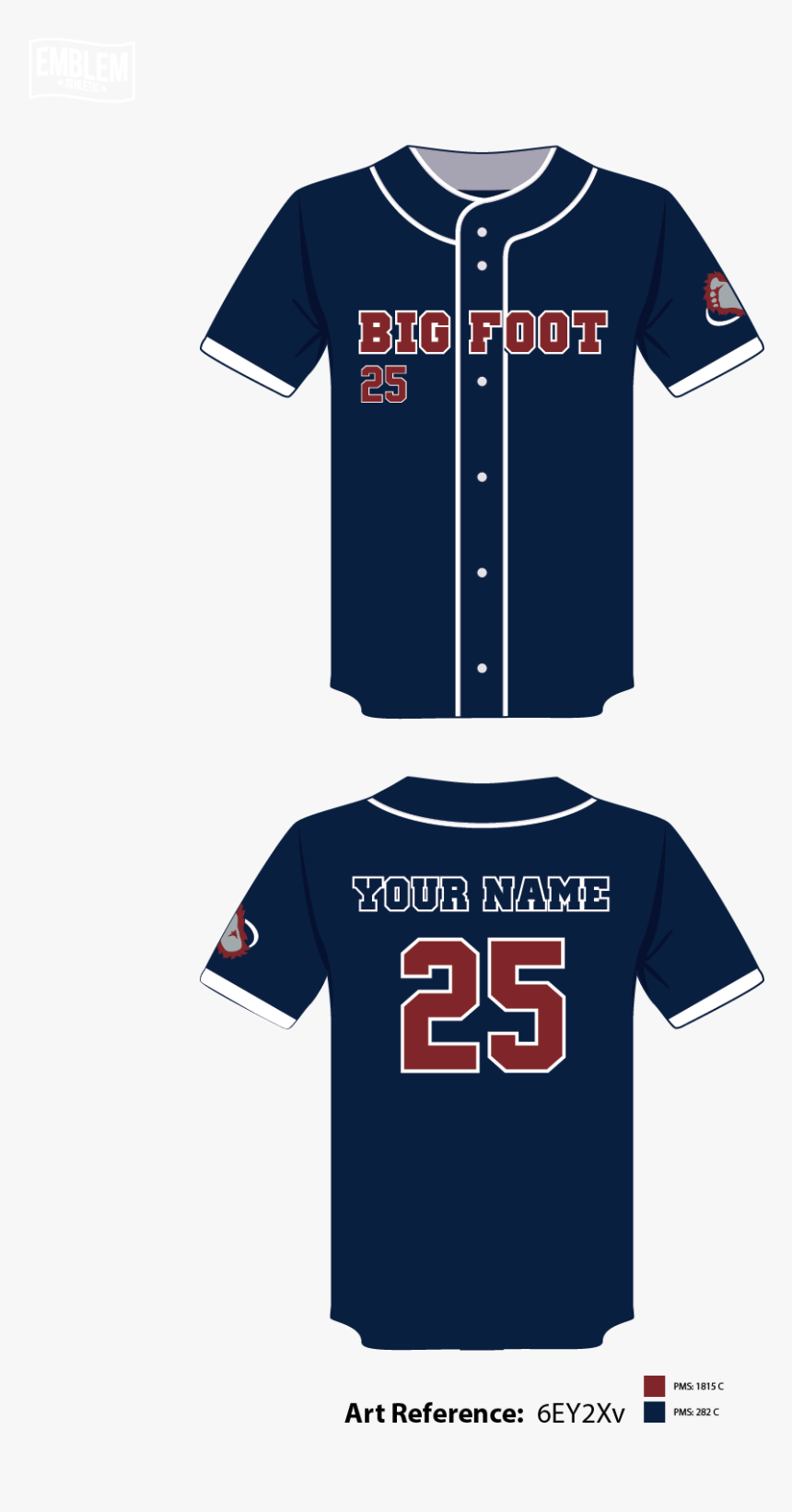 Big Foot Baseball Full Button Baseball Jersey - Baseball Uniform, HD Png Download, Free Download