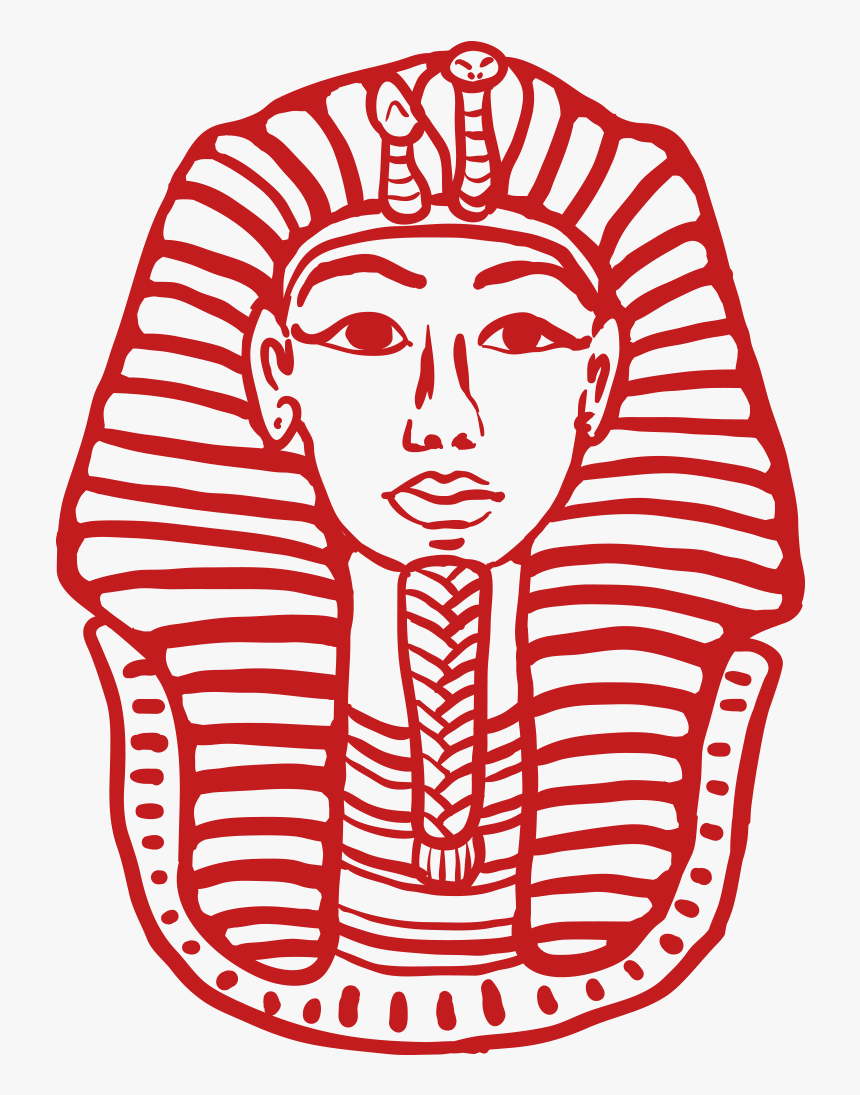 Pharaoh Head Png - Ancient Egypt Pharaoh Drawing, Transparent Png, Free Download