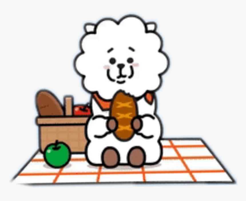 #rj #jin #bts #bt21 #kpop - Bt21 Rj Eating Gif, HD Png Download, Free Download