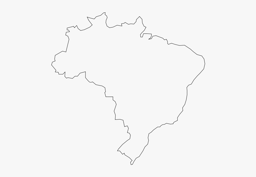 Brazilian Map - Plain Map Of Brazil, HD Png Download, Free Download