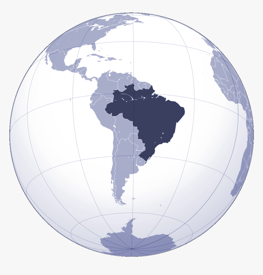 Where Is Brazil Located Large Map - World Map, HD Png Download, Free Download