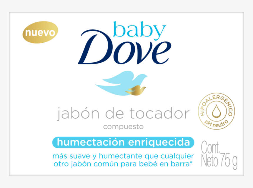 Baby Dove Jabón En Barra Hidratación Enriquecida 75g - Dove, HD Png Download, Free Download