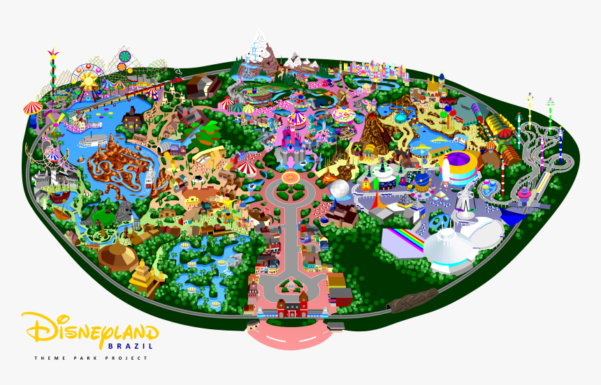 Disneyland Map Png, Transparent Png, Free Download