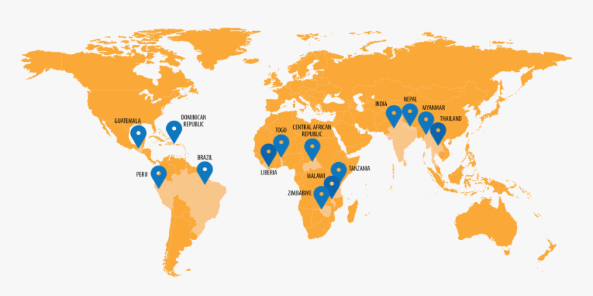 Bni World Map, HD Png Download, Free Download