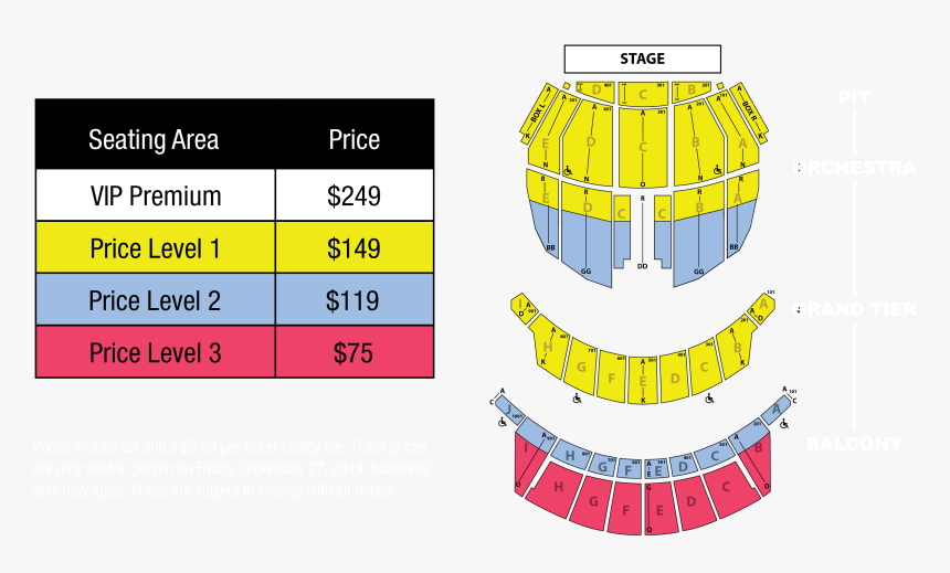 Seat Number Altria Theater Premium Seating Chart Hd Png Kindpng