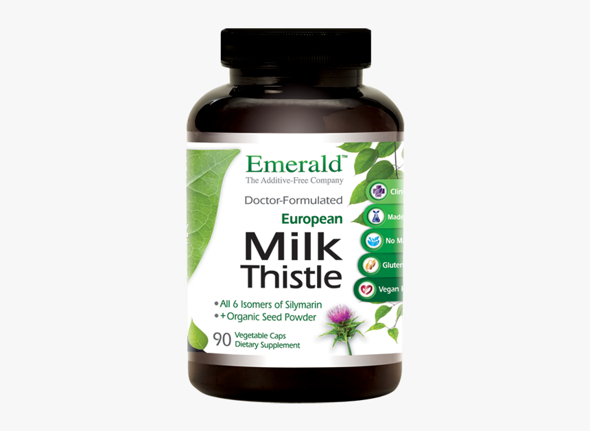 Milk Thistle Bottle - Emerald L Glutathione Price, HD Png Download, Free Download